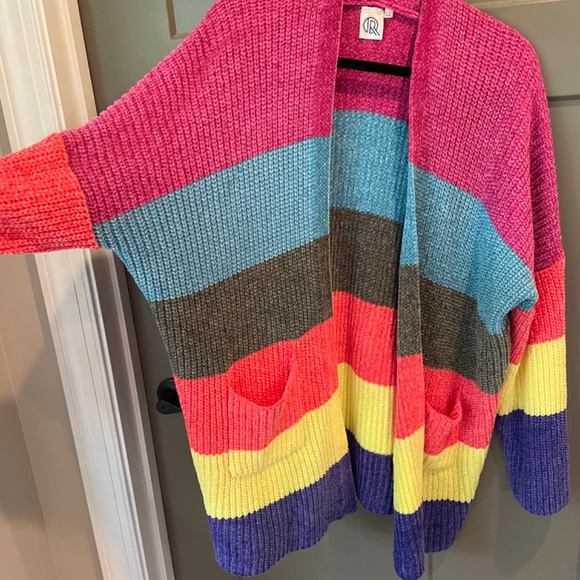Cute Oversized Rainbow Cardigan, super soft! Like New! - Picture 2 of 4
